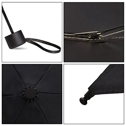 NOOFORMER Mini Travel Sun&rain Umbrella - Lightweight Compact Parasol Umbrellas with 95% UV Protection for Men Women Multiple Colors - 5