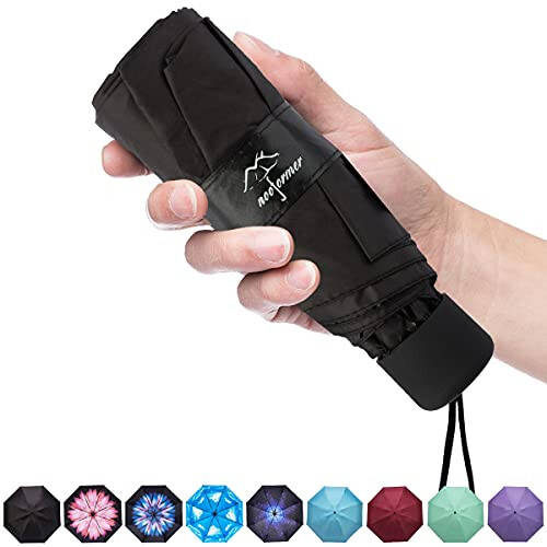 NOOFORMER Mini Travel Sun&rain Umbrella - Lightweight Compact Parasol Umbrellas with 95% UV Protection for Men Women Multiple Colors - 1