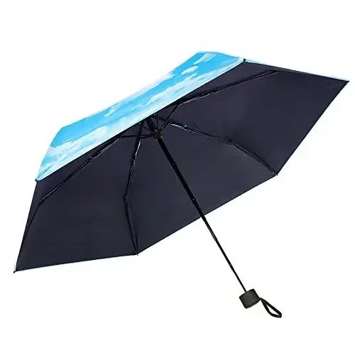 NOOFORMER Mini Travel Sun&rain Umbrella - Lightweight Compact Parasol Umbrellas with 95% UV Protection for Men Women Multiple Colors - 3