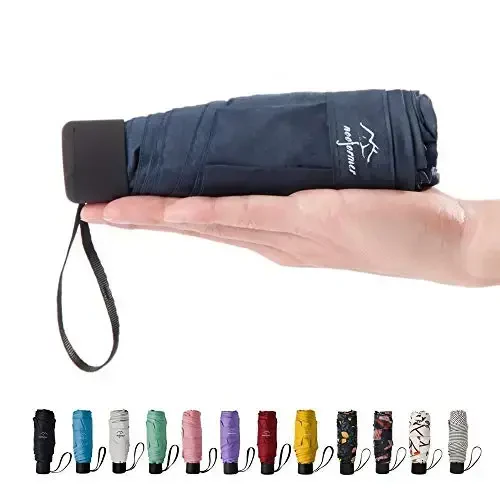 NOOFORMER Mini Travel Sun&rain Umbrella - Lightweight Compact Parasol Umbrellas with 95% UV Protection for Men Women Multiple Colors - 1