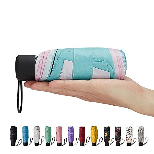 NOOFORMER mini Travel sun&rain Umbrella - Lightweight Compact Parasol Umbrellas with 95% UV Protection for Men Women Multiple Colors - NOOFORMER