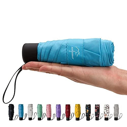 NOOFORMER mini Travel sun&rain Umbrella - Lightweight Compact Parasol Umbrellas with 95% UV Protection for Men Women Multiple Colors - NOOFORMER