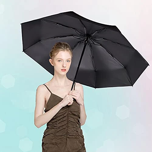NOOFORMER mini Travel sun&rain Umbrella - Lightweight Compact Parasol Umbrellas with 95% UV Protection for Men Women Multiple Colors - 6