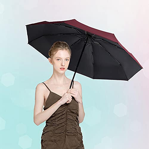 NOOFORMER mini Travel sun&rain Umbrella - Lightweight Compact Parasol Umbrellas with 95% UV Protection for Men Women Multiple Colors - 6