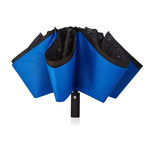 NOORNY Inverted Umbrella Double Layer Automatic Folding Reserve Umbrella Windproof UV Protection for Rain Car Travel Outdoor Men Women - 2