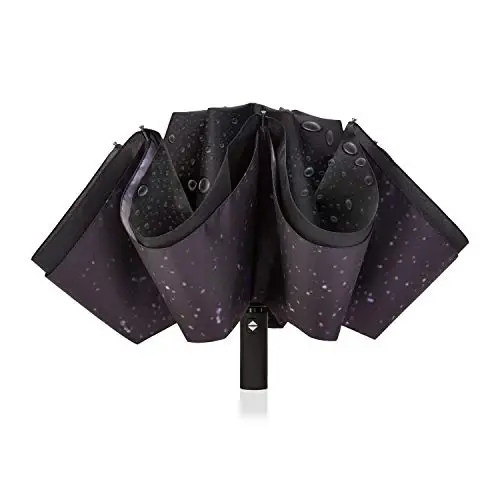 NOORNY Inverted Umbrella Double Layer Automatic Folding Reserve Umbrella Windproof UV Protection for Rain Car Travel Outdoor Men Women - 9