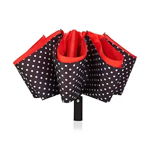 NOORNY Inverted Umbrella Double Layer Automatic Folding Reserve Umbrella Windproof UV Protection for Rain Car Travel Outdoor Men Women - 2