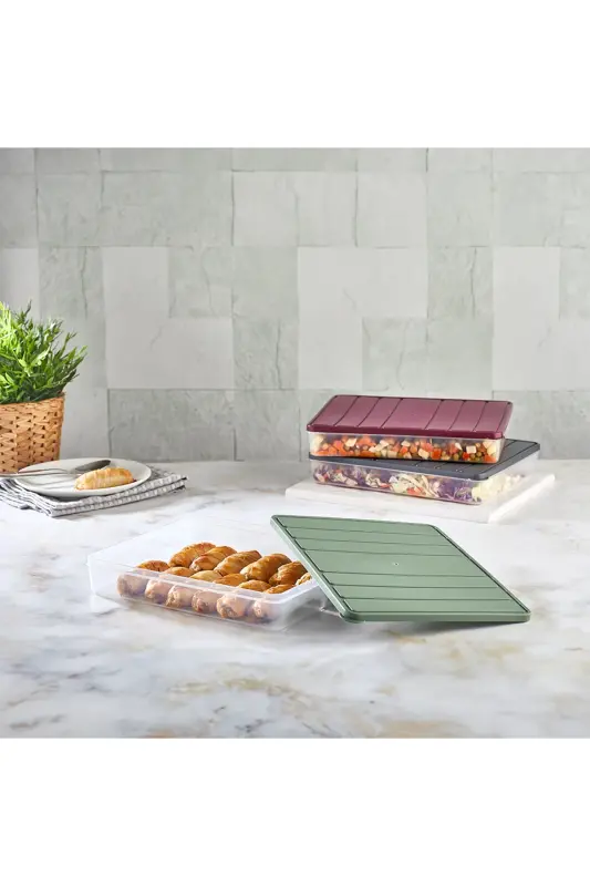 Nora 6 dona 2,5 litrli saqlash idishi - Binafsha - 2