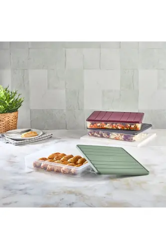 6 Adet 2,5 Lt. Nora Organizer Buzdolabı Buzluk Düzenleyici Saklama Kabı-Ekru - SELKA HOME (1)