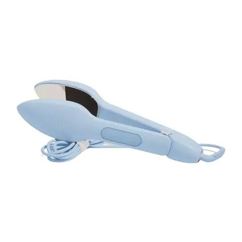 Nori Press Travel Steam Iron - Handheld Iron With Optional Steam Feature - No Ironing Board Required - Easy to Use w/ 6 Fabric Settings - Removes Wrinkles - User Manual Included -Blue - 1
