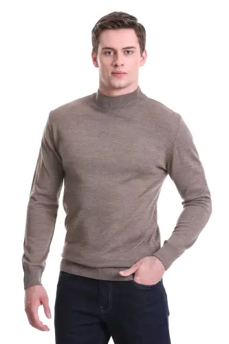 Норка Regular Fit Однотонная водолазка из шерстяного трикотажа - 5