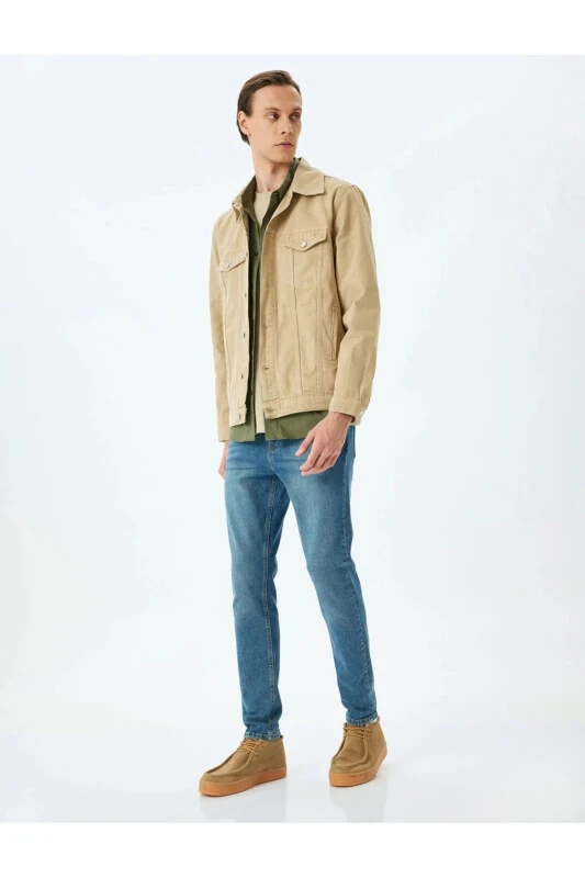 Normal Bel Cepli Pamuklu Skinny Fit Kot Pantolon -Normal Waist Pocketed Cotton Skinny Fit Jeans - KOTON