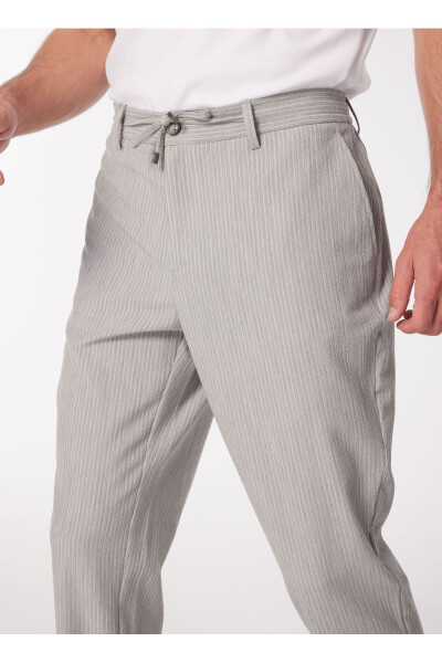 Normal Bel Normal Paça Gri Erkek Chino Pantolon SPBF4SM-PNT5019 - 4