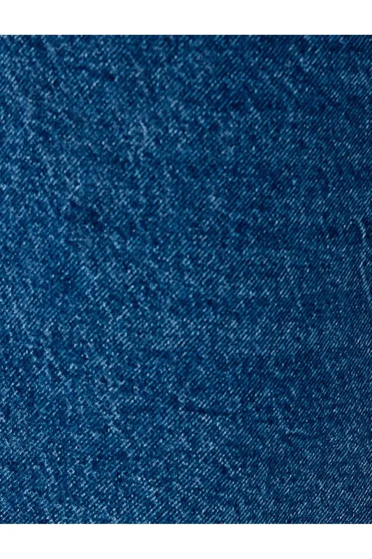 Normal Bel Pamukli Bol Baggy Jean Shim-Indigo - 6