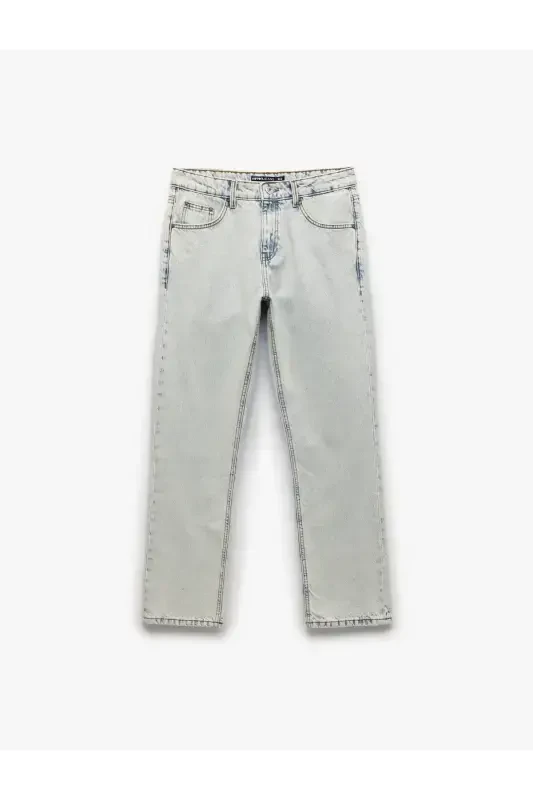 Normal Bel Pamuklu 90's Slim Fit Jean Pantolon - H - 4
