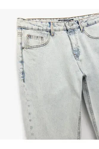 Normal Bel Pamuklu 90's Slim Fit Jean Pantolon - H - 6