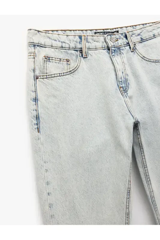 Normal Bel Pamuklu 90's Slim Fit Jean Pantolon - H - 6