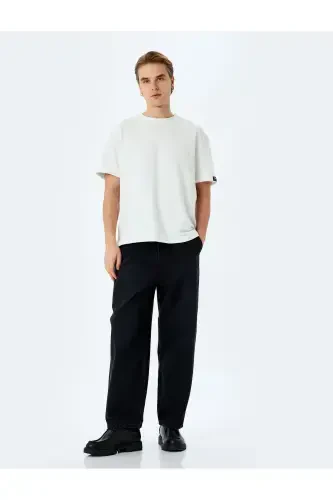 Normal Bel Pamuklu Chino Cep Detaylı Loose Fit Jea - KOTON (1)