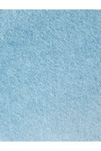 Normal Bel Pamuklu Chino Cep Detaylı Loose Fit Jean Pantolon-Açık İndigo - 6