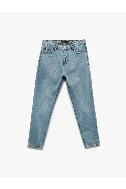 Normal Bel Pamuklu Tapered Fit Jean Pantolon - Joe Jean - 4