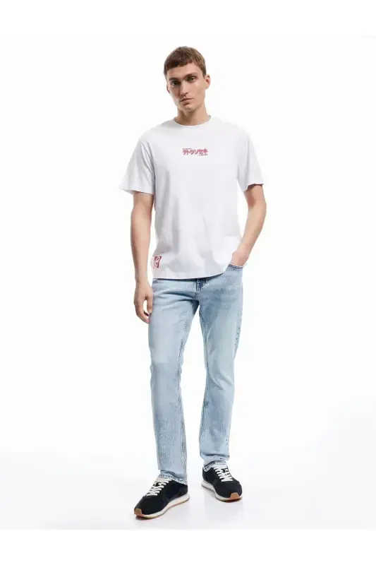 Normal Bel Pamuklu Düğmeli Straight Fit Jean Panto - KOTON