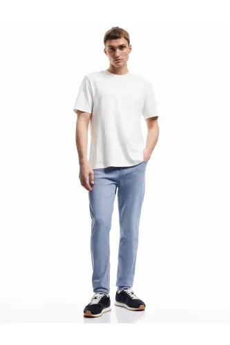 Normal Bel Pamuklu Skinny Fit Jean Pantolon - Michael Jean - İndigo - Taş - 4