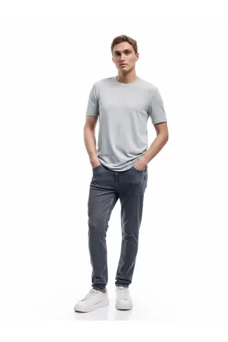 Normal Bel Pamuklu Skinny Fit Jean Pantolon - Michael Jean - Gri - 1