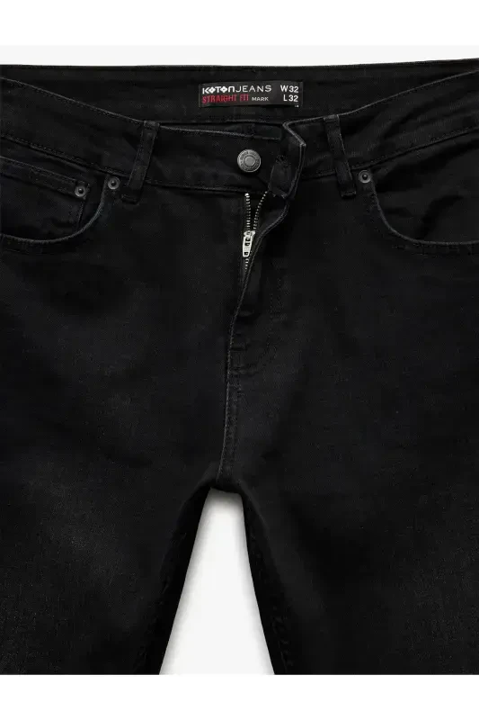 Normal Bel Pamuklu Straight Fit Jean Pantolon - Ma - 8