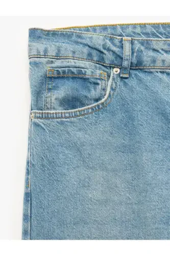 Normal Bel Pamuklu Straight Fit Jean Pantolon - Ma - 7
