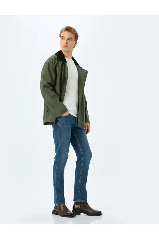 Normal Bel Pamuklu Straight Fit Jean Pantolon - Ma - KOTON