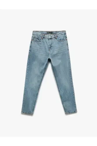 Normal Bel Pamuklu Tapered Fit Jean Pantolon - Joe - 4