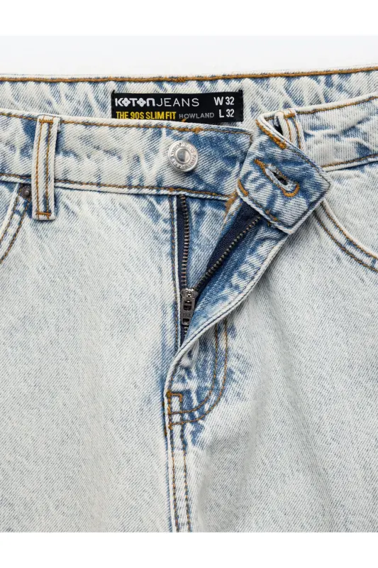 Normal Bel Paxtali 90's Slim Fit Jinsi Shim - H - 7