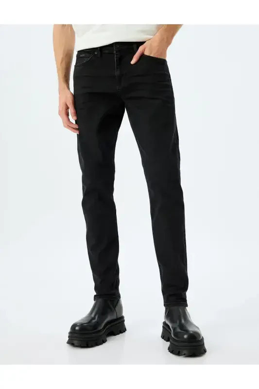 Normal Bel Paxtali Slim Fit Jinsi Shim - Brad J - 3