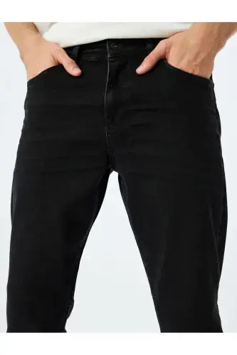 Normal Bel Paxtali Slim Fit Jinsi Shim - Brad J - 5