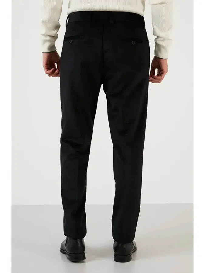 Siyah Normal Bel Regular Fit Düz Paça Kadife Erkek Pantolon 645MERLIN-Siyah - 6