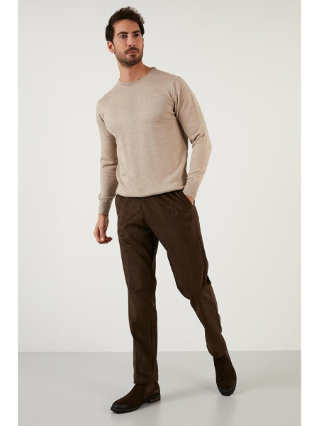 Normal Bel Regular Fit Düz Paça Kadife Pantolon 645MERLIN - 3