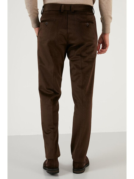Normal Bel Regular Fit Düz Paça Kadife Pantolon 645MERLIN - 6