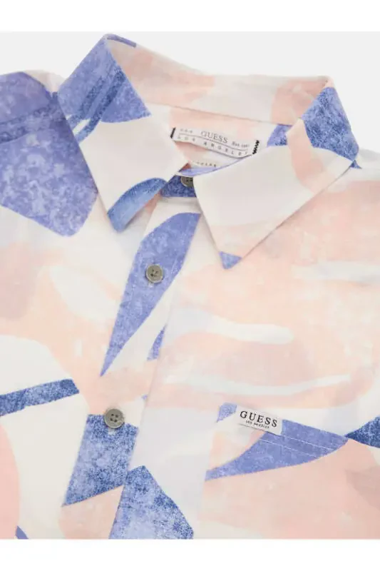 Normal Cream Printed Men's Shirt M4GH39WG3L0P0GL_SS COLLIN INSIDE PR - 5