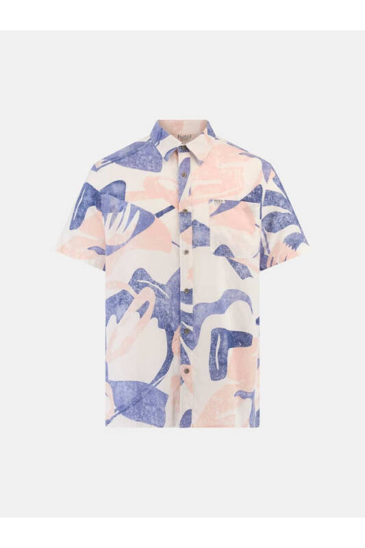 Normal Cream Printed Men's Shirt M4GH39WG3L0P0GL_SS COLLIN INSIDE PR - 6