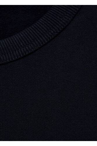 Regular kesim pamuklu sweatshirt - Lacivert - 8