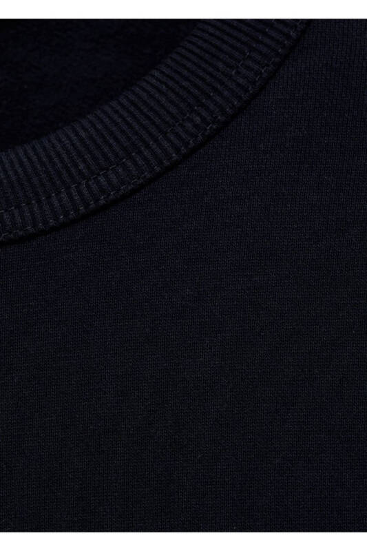 Regular kesim pamuklu sweatshirt - Lacivert - 8