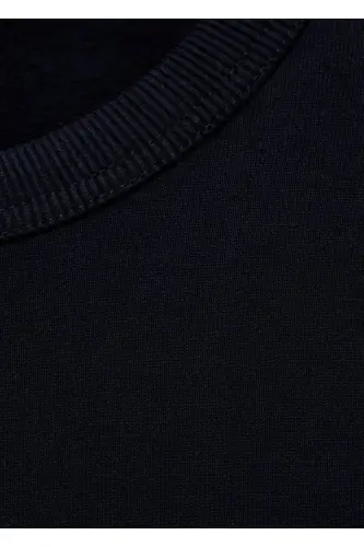 Normal kesim pamuklu sweatshirt 
