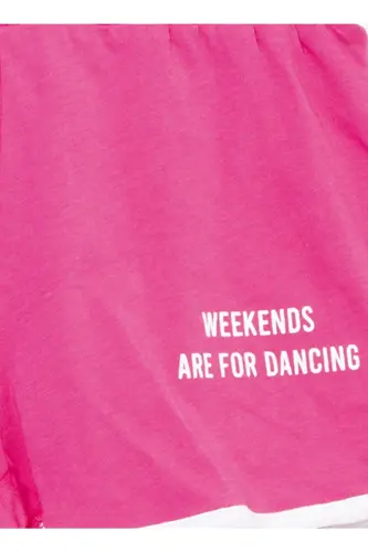 Normal Pattern Printed Fuchsia Girls Shorts - Funky - 7