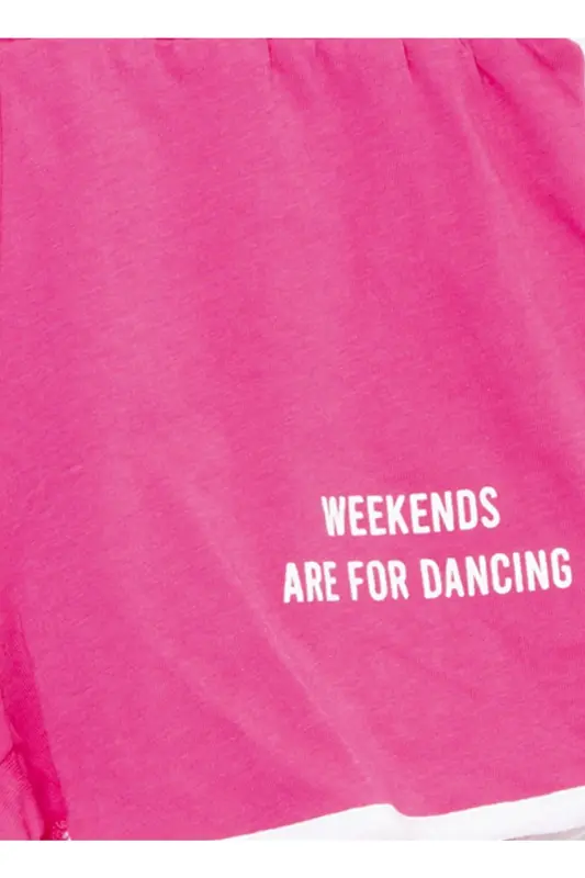 Normal Pattern Printed Fuchsia Girls Shorts - Funky - 7