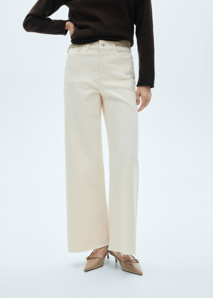 Normal waist culotte jeans - Sand Beige - 6