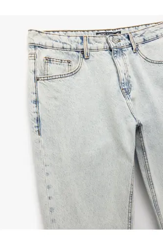 Normal Bel Pamuklu 90's Slim Fit Jean Pantolon - H - 6