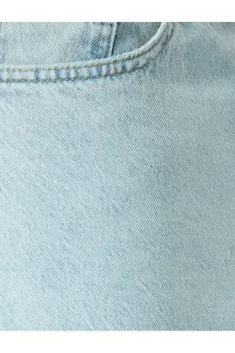 Normal Bel Pamuklu Bol Baggy Jean Pantolon-Açık İn - 6