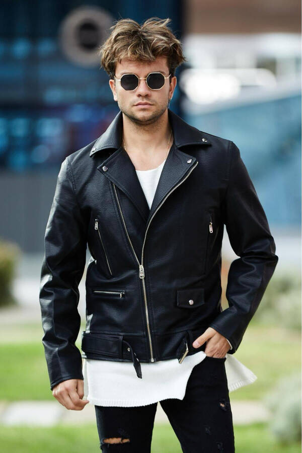 North Men's Leather Jacket - 8