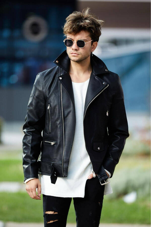 North Men's Leather Jacket - 9