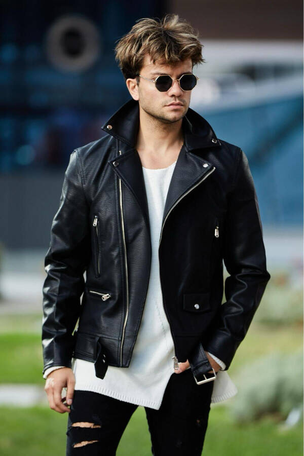 North Men's Leather Jacket - 12